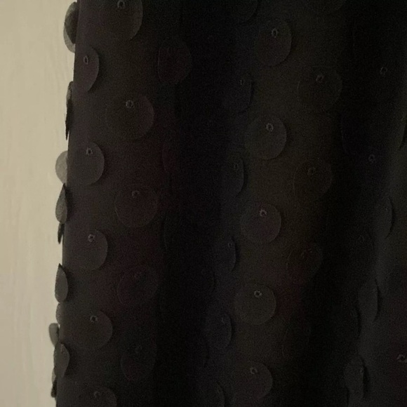 Zimmermann Textured Slip Dress Black Appliqué V Neck Wedding Goth Size 0 US 4 - Picture 4 of 10